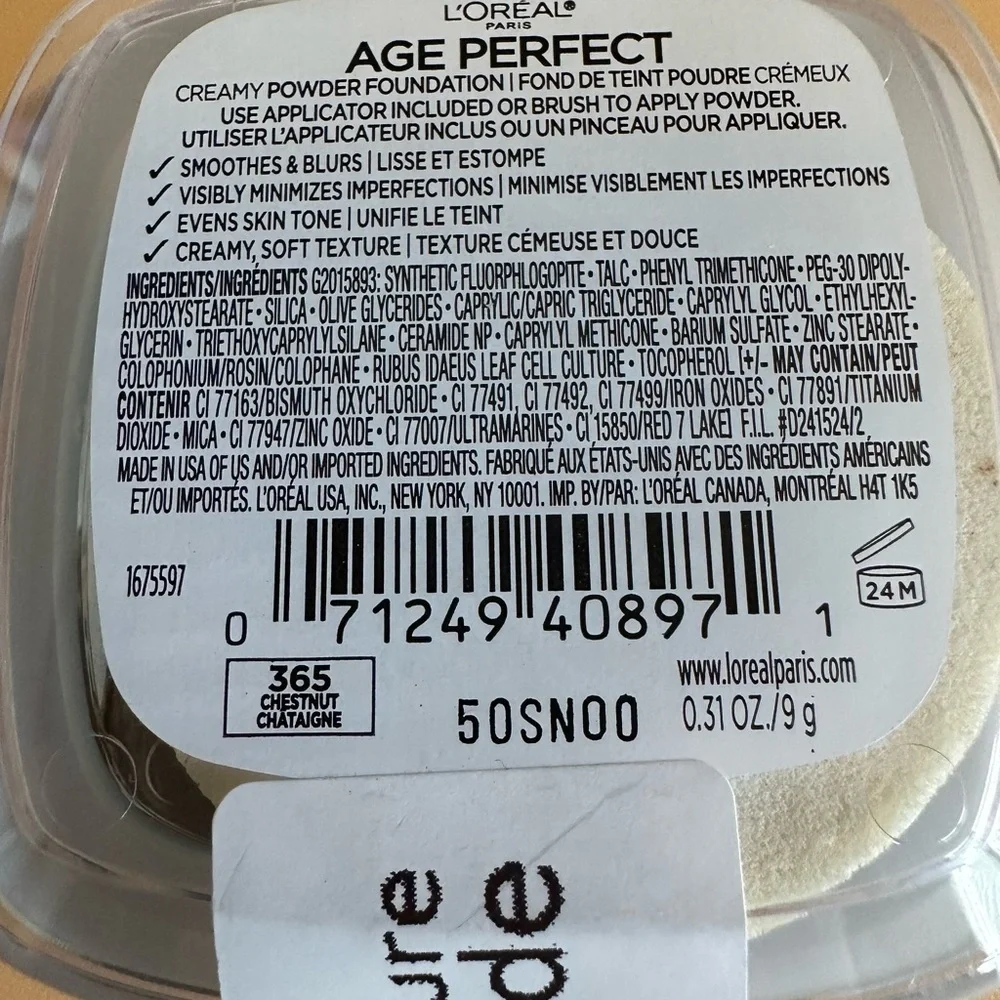 🩷5/$10 L'Oreal Age Perfect Creamy Powder Foundation in Brown Compact